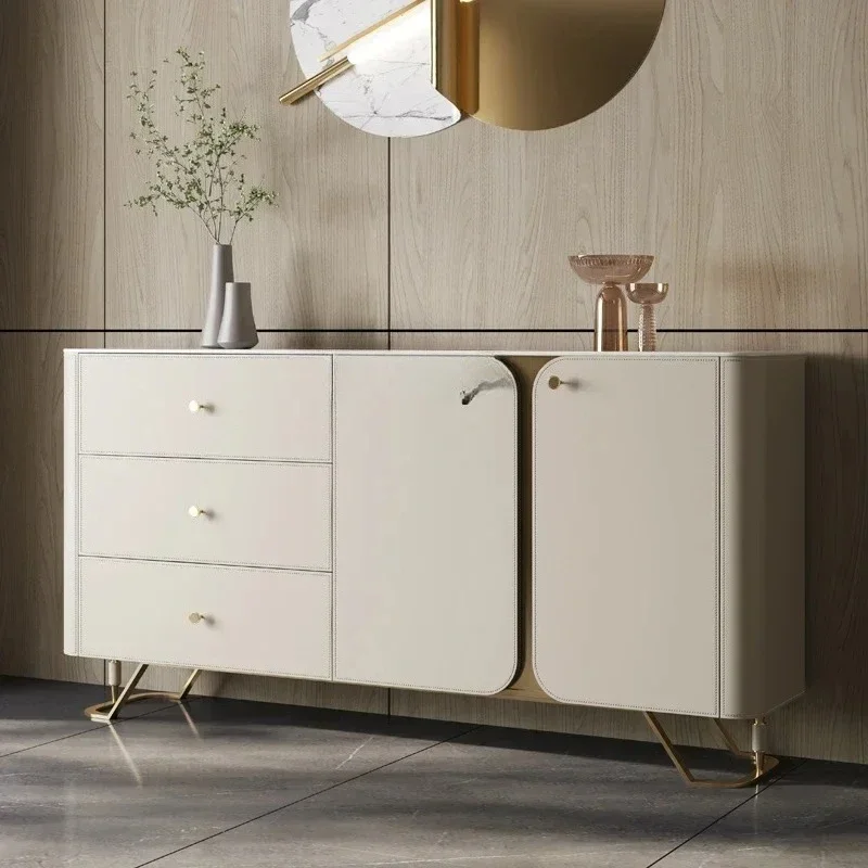 

AaAsmt52 седло кожаный обеденный боковой шкаф свет роскошная каменная плита современный простой входной шкаф