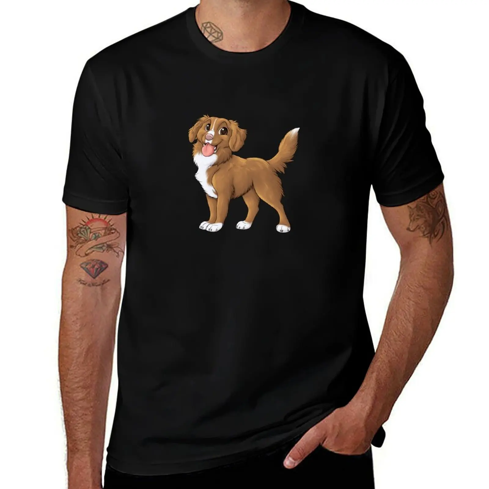 Nova Scotia Duck Tolling Retriever T-Shirt t shirts for man graphic funny t shirt man cotton t shirts cotton 100% T-Shirt