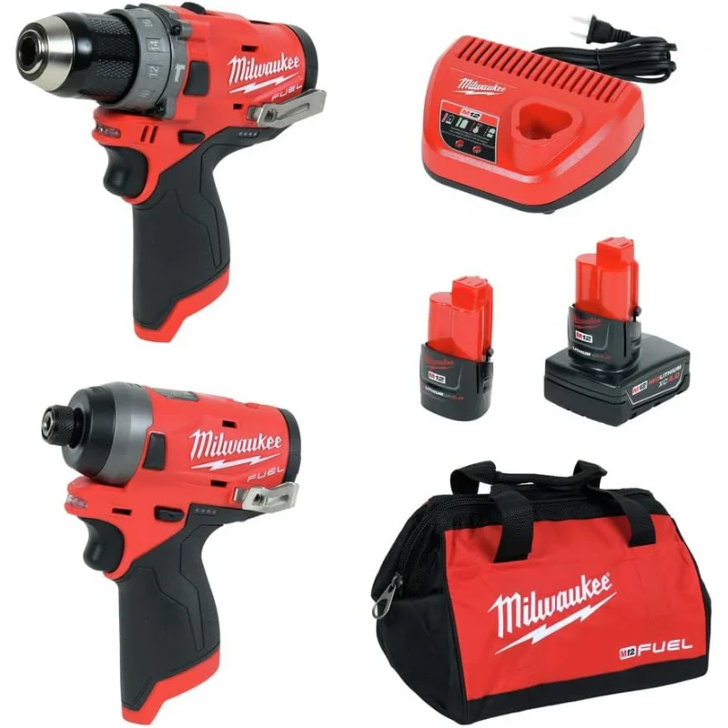 

Milwaukee Electric Tools 2598-22 M12 Fuel 2 Pc Kit- 1/2" Hammer Drill & 1/4" Impact