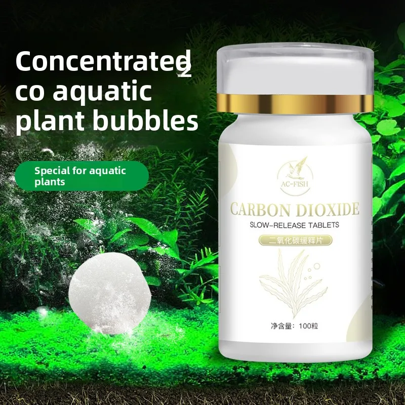 

AC-Fish CO2 Tablet for Planted Aquarium-Slow Release Carbon Dioxide Booster-Effervescent Water Plant Growth Enhancer 100 Tablets
