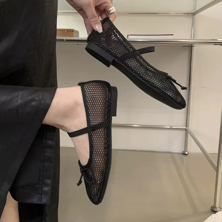 2025 New Luxury Spring/Summer Women Mesh Hollow Elastic Band Flat Bottom Non slip Casual Shoes Flat Bottom Shoes - AliExpress