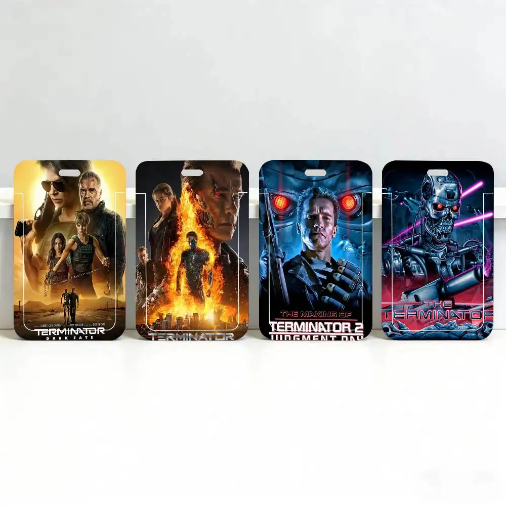 

Черные держатели для карт с логотипом фильма T-TERMINATOR, для студенческих карт питания и удостоверений личности, для школы.