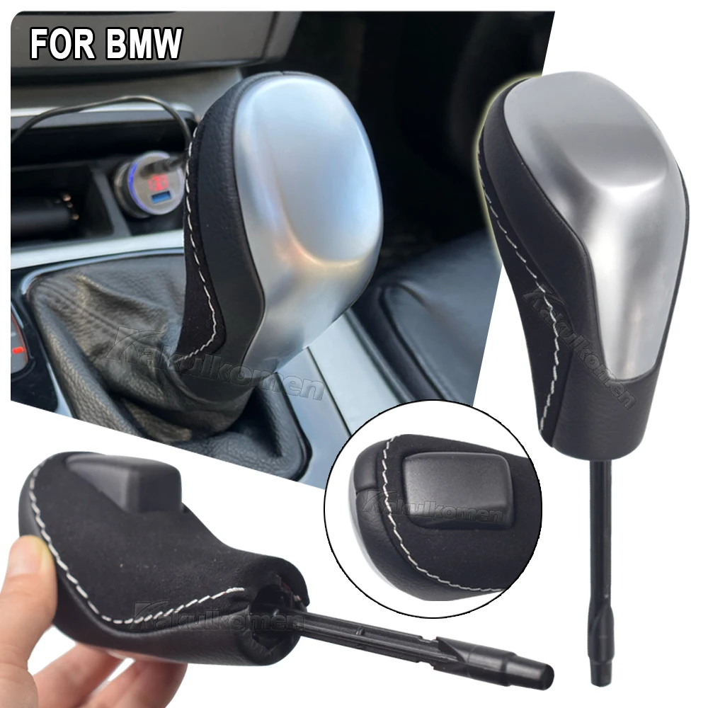 Automatic Gear Shift Knob With Alcantara For BMW E39 E46 E53 E60 E61 E63 E64 E83 E81 E82 E87 E90 E91 E92 E93