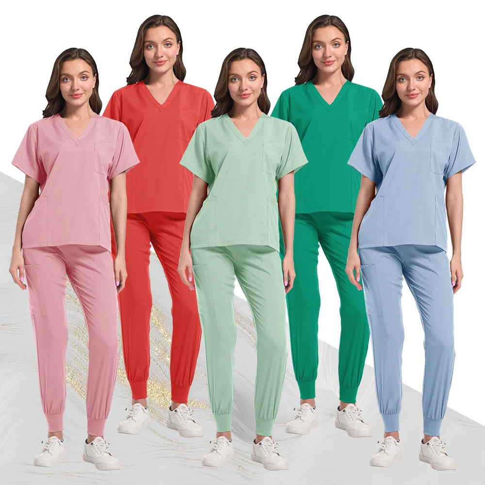 

Wholesale price Doctor Nurse overalls set Medical uniform Women jogger Hospital accessories Operating room surgical