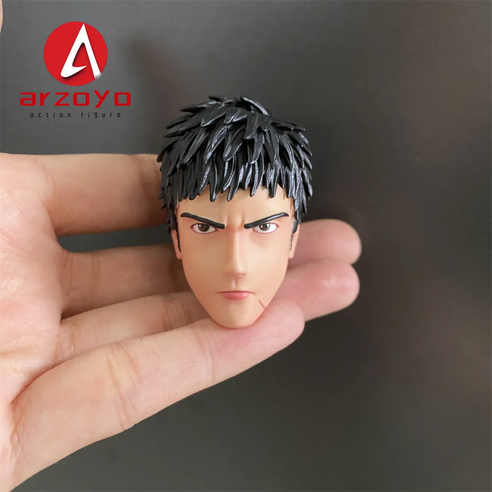 1/6 Scale Basketball Player Head Sculpt Anime Boy Head Carving Model Fit 12'' Male Soldier Action Figure Body Dolls