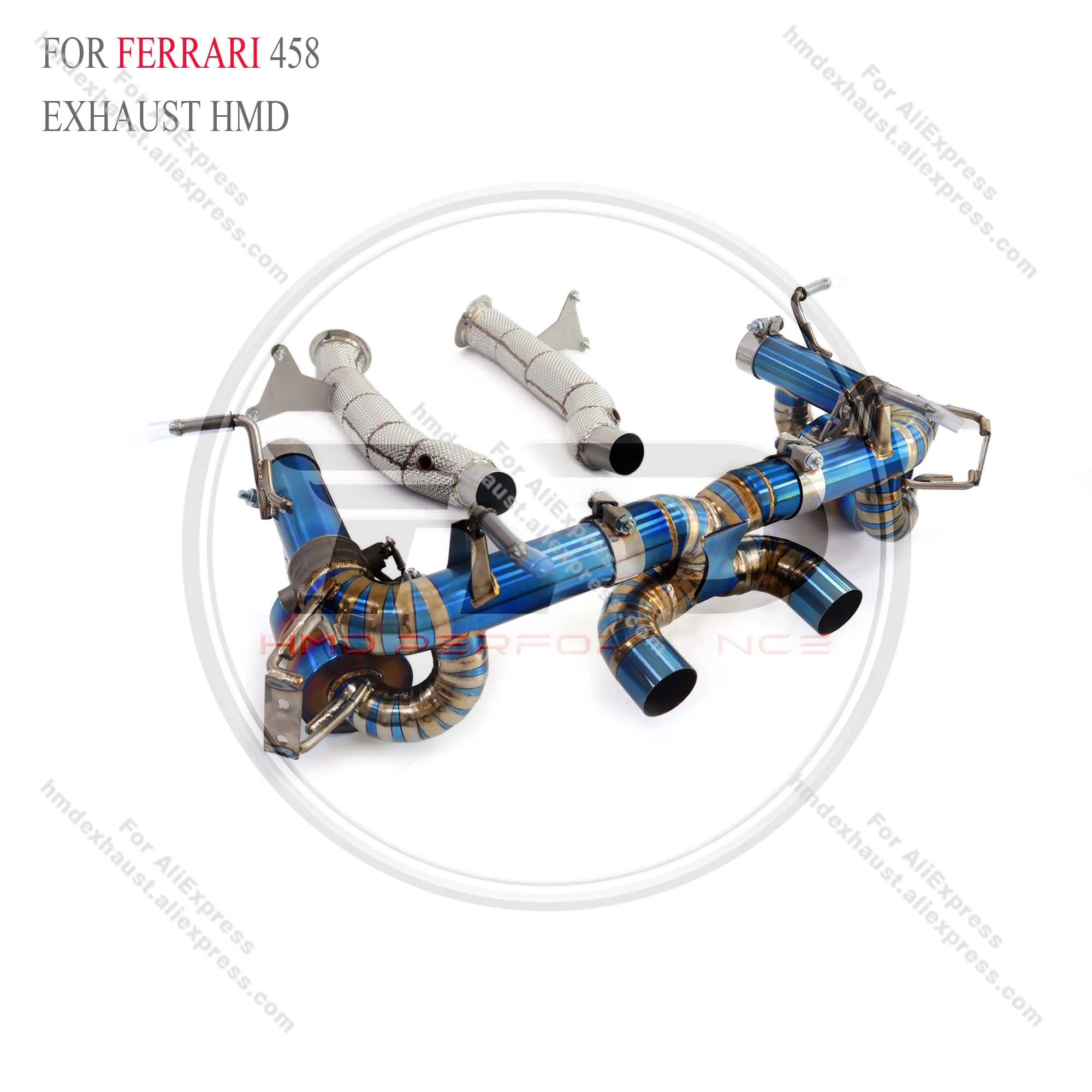 

HMD Titanium Exhaust System Performance Catback Full exhaust for Ferrari 458 4.5L With Valves