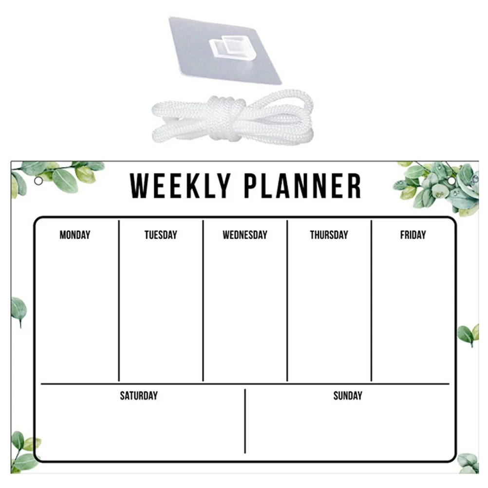 Erasable Memo Board Dry Erase Calendar Week Weekly Whiteboard Hanging Acrylic Writing Tabletop Message Recording
