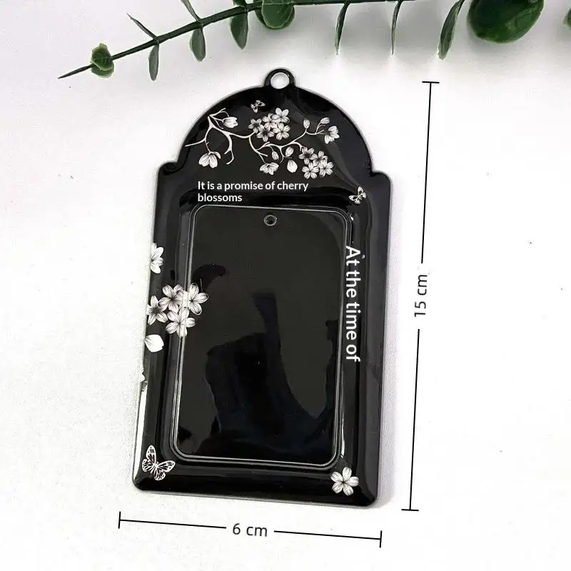 1Pcs Cherry Blossom Acrylic Photocard Holder With Hanging Hole Delicate Pattern For Kpop Card Collection Daily Use - view 6