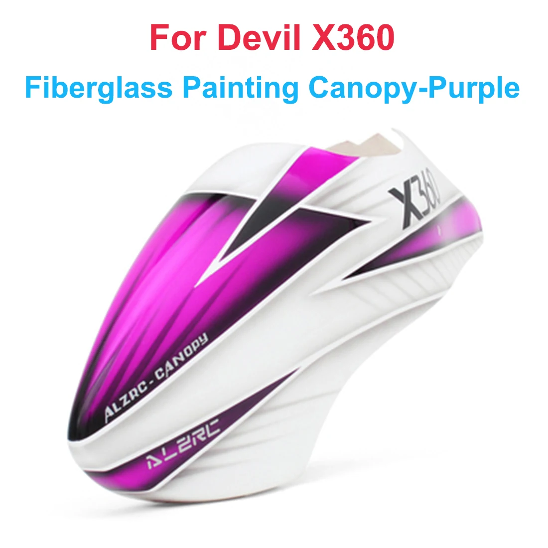 ALZRC - Devil X360 glasvezel schilderijluifel + ALZRC - Devil X360 metalen radiusarmset - rood / kunststof radiusarmset-zwart