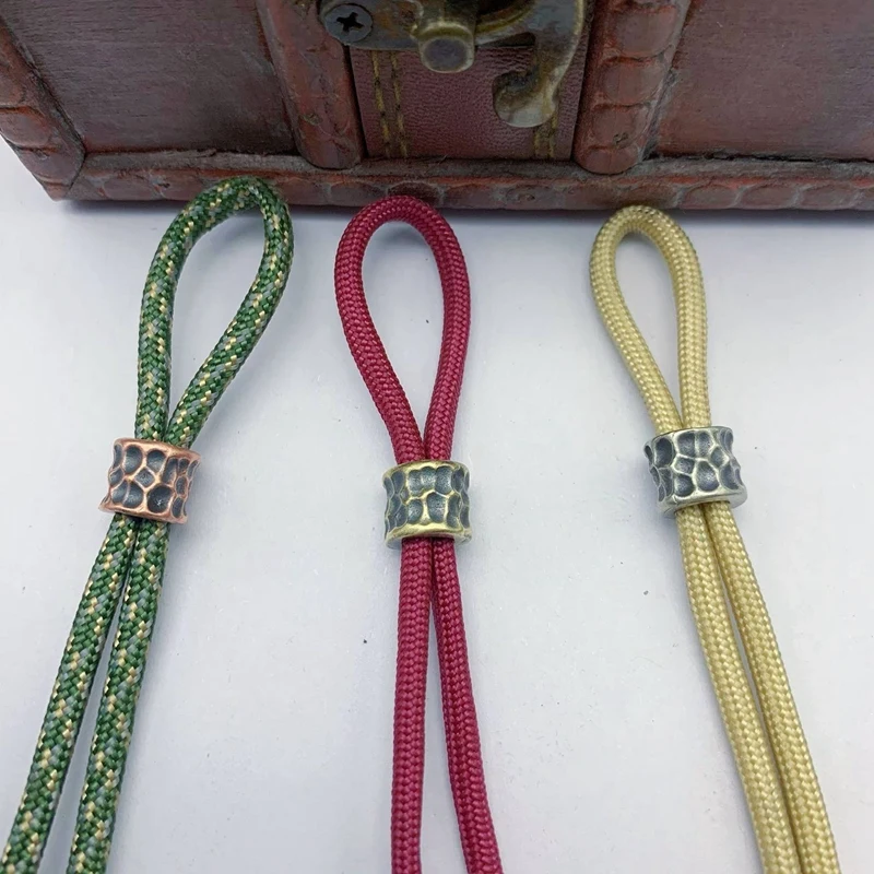 DIY Knife Bead Pendant Vintage Colorful Brass Paracord Bracelet Braided Accessories Lanyard Charm