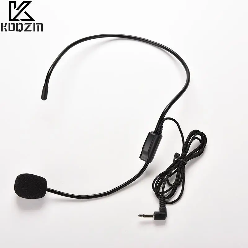 Portable Headset Microphone Wired 3.5mm Moving Coil Earphone Dynamic Jack Mic For Loudspeaker Tour Guide Teaching