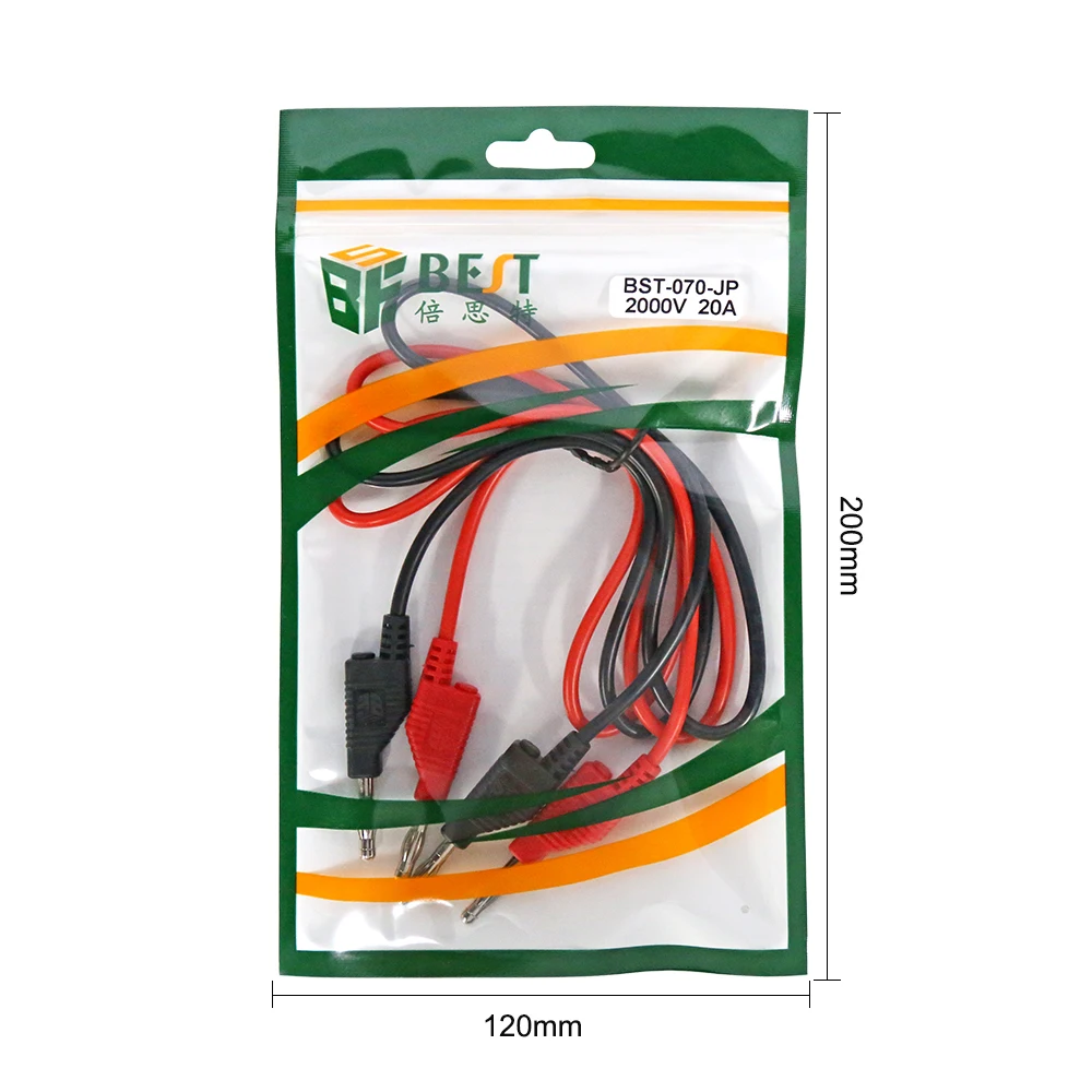 BST-070-JP ปลั๊กตะเกียง4มม. สำหรับทดสอบแหล่งจ่ายไฟปลั๊กตัวผู้ไปยังปลั๊กตัวผู้ปลั๊กกล้วยแบบวางซ้อนกันได้พร้อมแจ็คที่เชื่อมต่อ