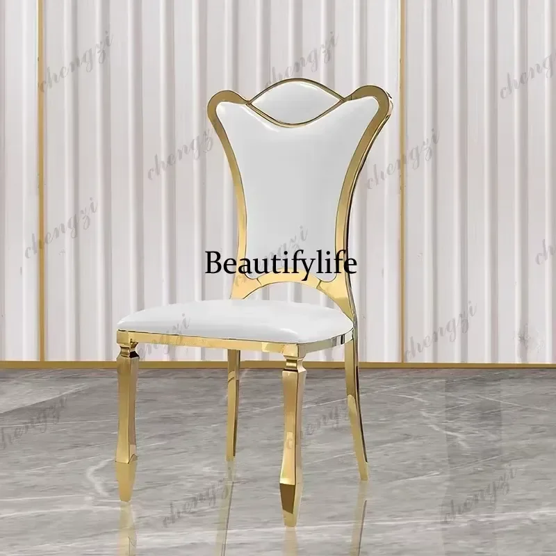 European Style Dining Chairs Luxury Designer Lounge Chair for Wedding Kitchen Furniture Sillas Para Comedor Lazy Service