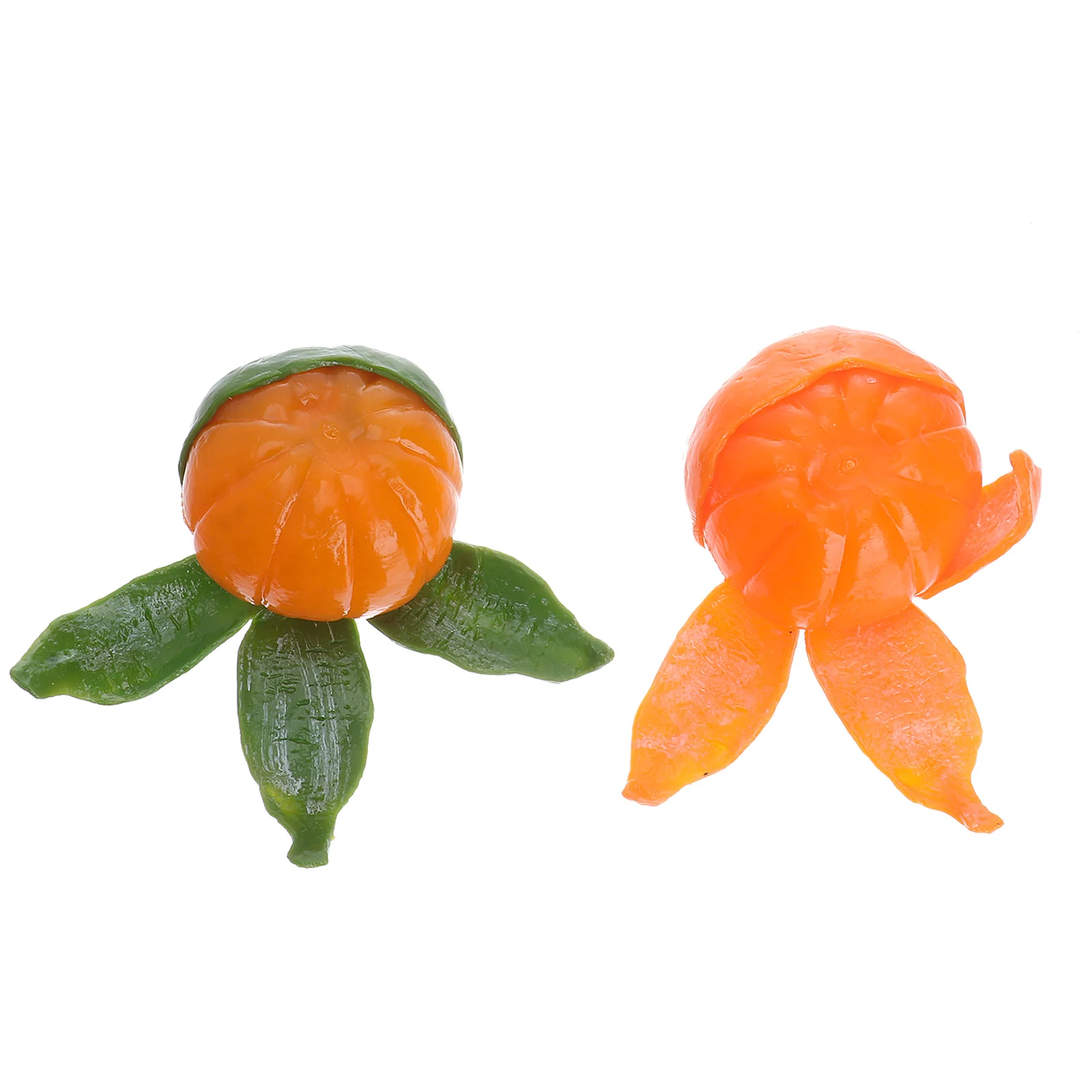 2Pcs Orange Shape Simulation Squeeze Stress Reliever Decompression Plaything for Anxiety Relief and Mental Relaxation