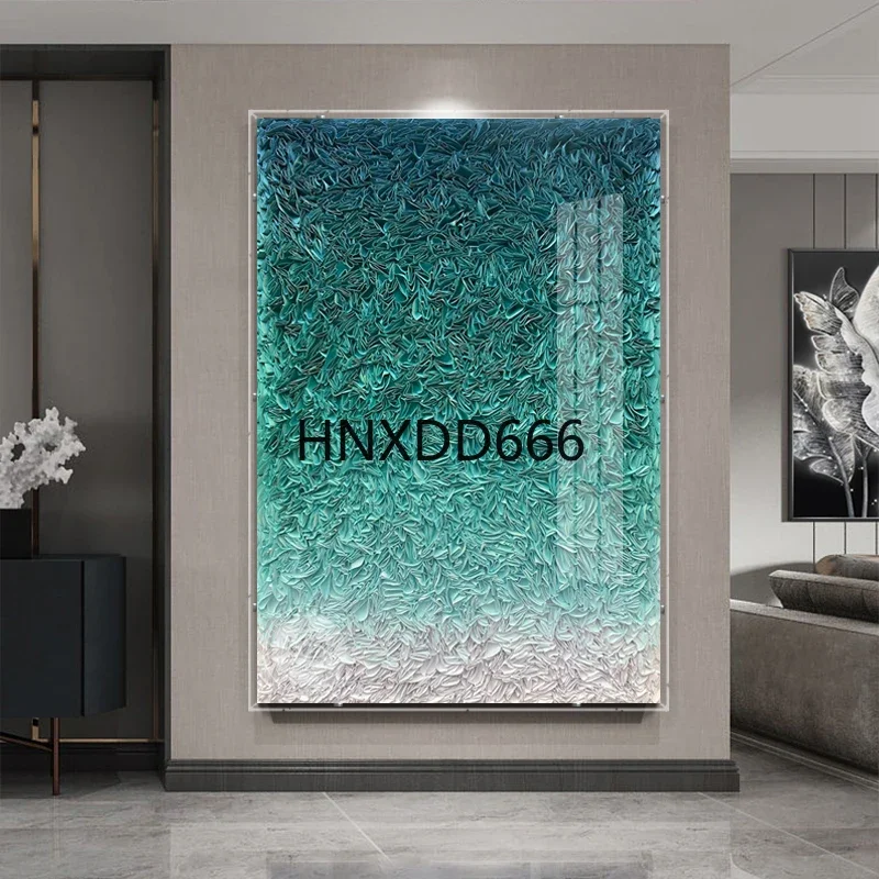 Modern acrylic box entrance physical installation hanging painting