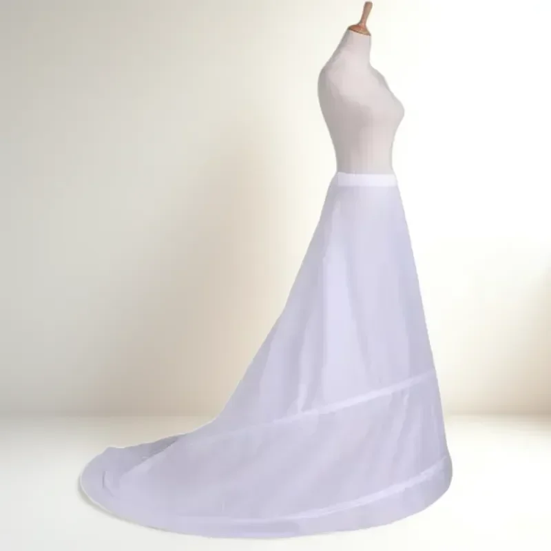 

Женская подъюбник-кринолин для бального платья, 2 обруча, белый, для свадебного платья с шлейфом