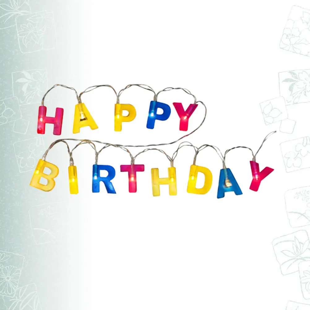 

1Set LED String Lights Letter Design Powered Safe for Home Garden Canteen Patio Birthday Decoration Warm Lighting