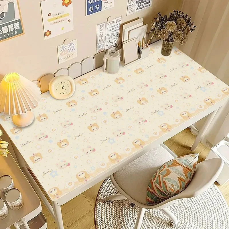 

Cute Bear Pu Leather Mousepad Office Desk Mat Mouse Pad Computer Speed Type Carpet Mat Player Laptop Keyboard Cartoon