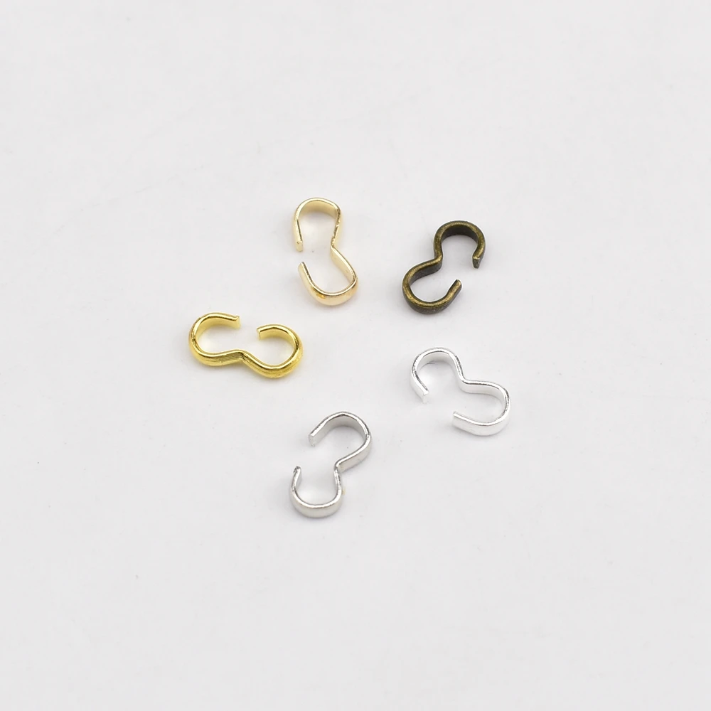 100 Pcs/Lot 4*8 mm Buckle Clasp Supplies Connectors For Jewelry Making Finding Diy Necklace Bracelet Accessories