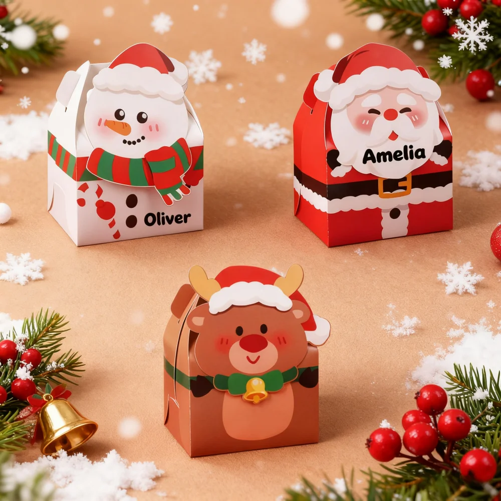Customized Personalized Christmas Paper Boxes Christmas Eve Apple Packaging Gift Boxes Candy Boxes And Souvenir Gift Boxes