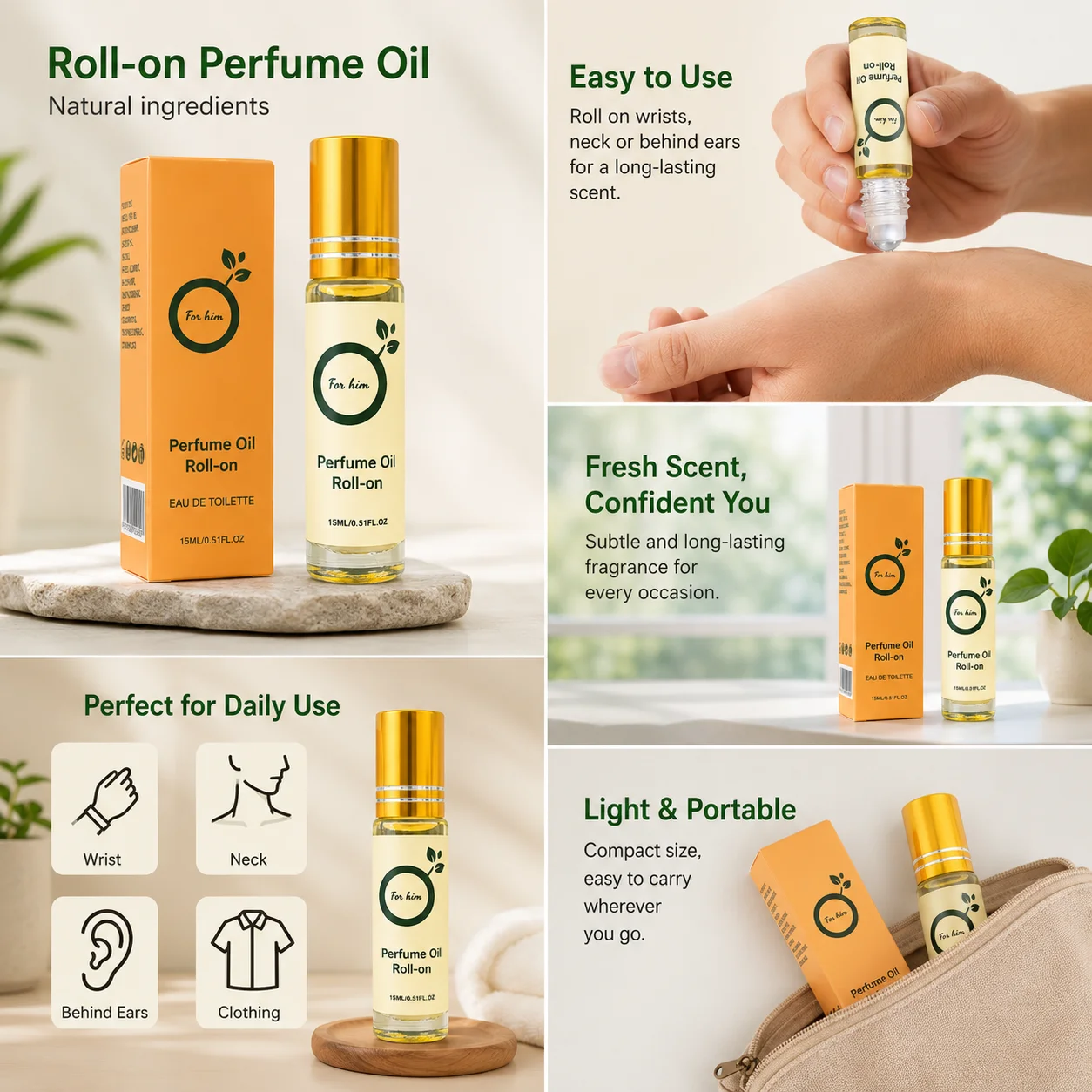 

Pheromone Cologne Perfume Oil, lasting fragrance for men and women, portable travel clothes, romantic atmosphere perfume