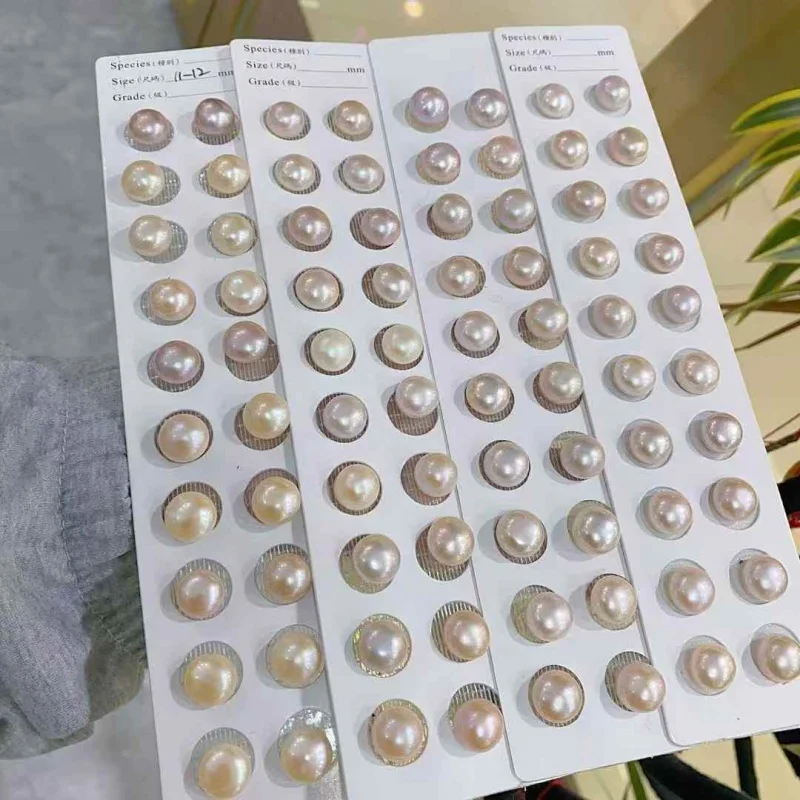 

SGARIT 11-12mm Colorful Pearl Stud Earrings 14k Gold Filled Earrings for Women Natural Freshwater Pearl Jewelry Gift