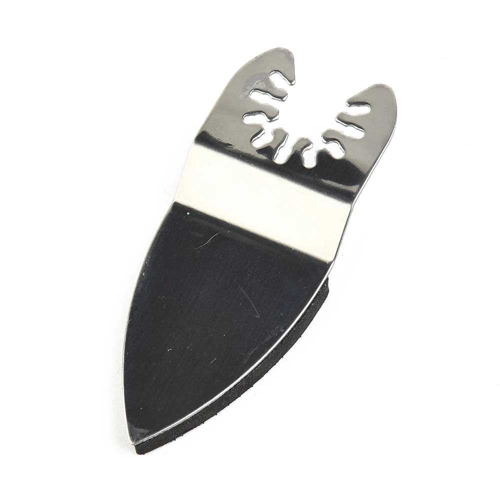 Base platorello abrasivo scanalature argento acciaio inossidabile universale 81.5*7mm Finger Sanding Multitool dito oscillante
