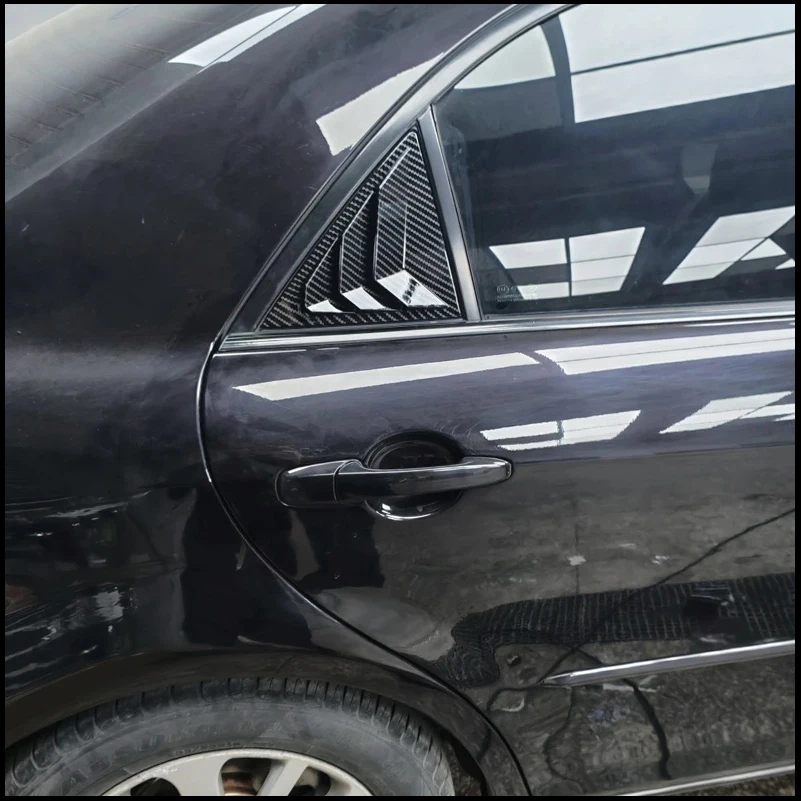 For Mazda 6 Sedan 2003-2008 Rear Triangular Window Blind Shades Louver Sill Vent Cover Sticker Trim Car Styling Auto Accessory