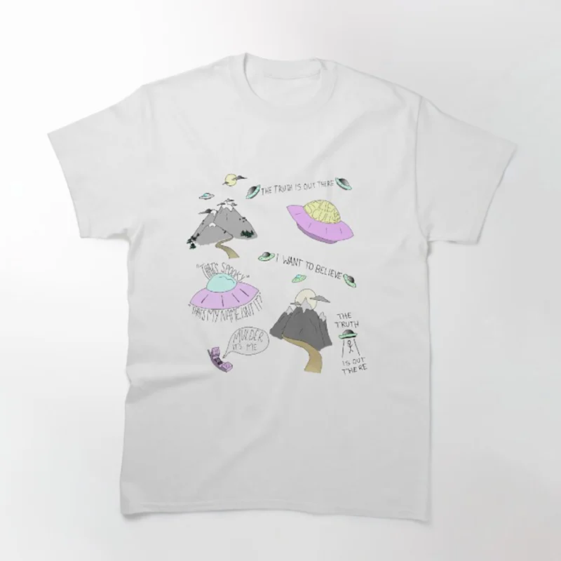 

flash sheet collage 0305 Sci fi tv series The X Files Trust No One Gift t shirt Retro Alien movie Graphic clothes All size tops