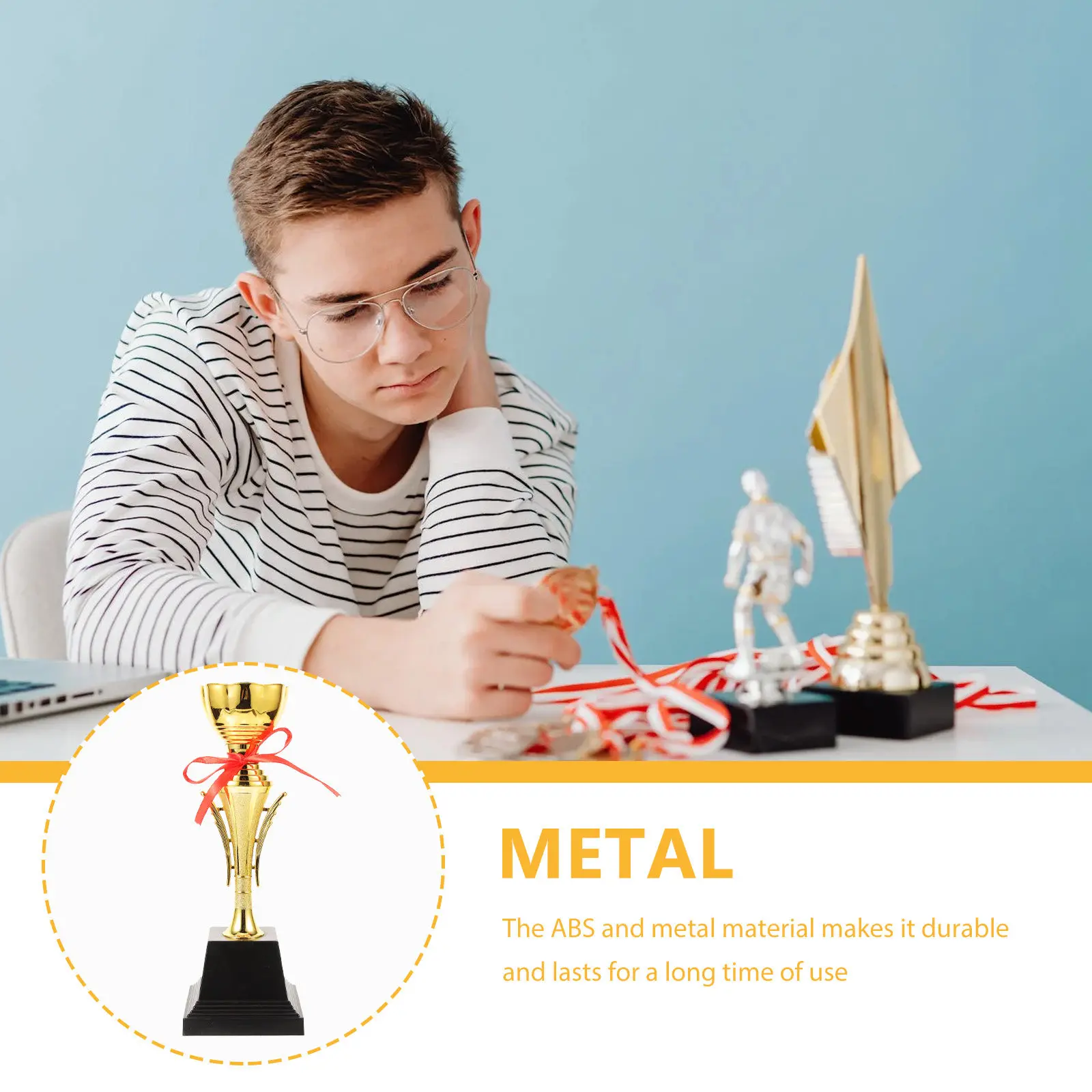 Metal Trophy Large Shaped Trophy Award Competition Party Ceremony Winner Cup Prize Award for Kindergarten Primary School