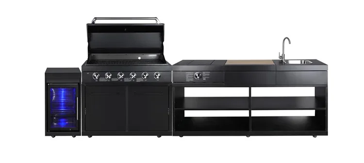 exquisite craftsmanship Black Stainless Steel Outdoor Kitchen Sink Powder Coated Finishing Accessories