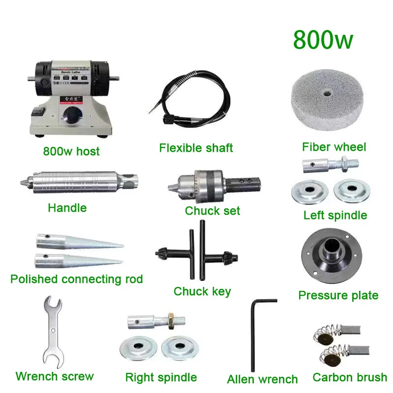 

220V 800W High-Power Bench Grinder Electric Eoodworking Jade Carving Polishing machine Grinder 0.3-4mm Flexible Shaft Handle