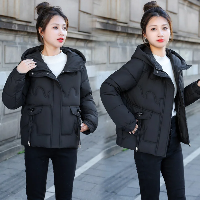 Women\'s Thick Warm Down Cotton Jacket 2021 New Winter Coat Female Parker Glossy Cotton Padded Jackets Mid Long Hooded Outerwear