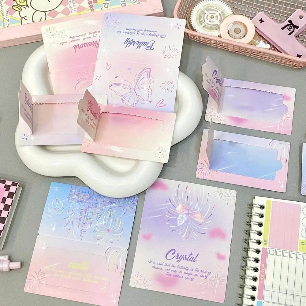 10 قطعة فراشة الطباعة المسيل للدموع سحب بطاقة رسالة بطاقات مكتوبة بخط اليد السنة الجديدة بطاقة المعايدة DIY بها بنفسك بطاقة الصفر المسيل للدموع قبالة بطاقات الرسائل #3