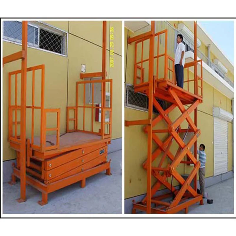 

5000kg cargo loading ramp for truck scissor lifting platform for warehouse with pit freight elevator