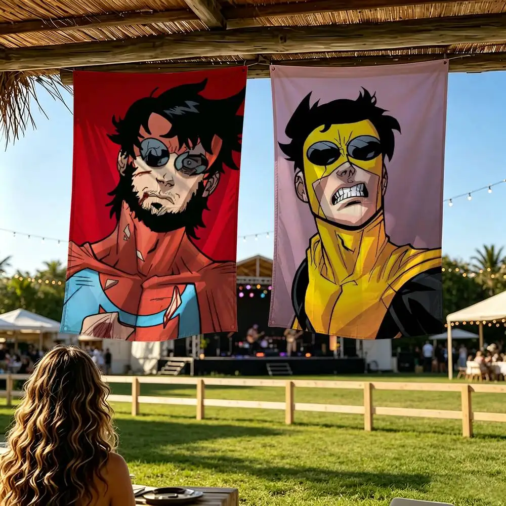 I-InvincibleS Omni-M-Mark Flag Digital Printing Banner for Garage Wall Out Door Decoration