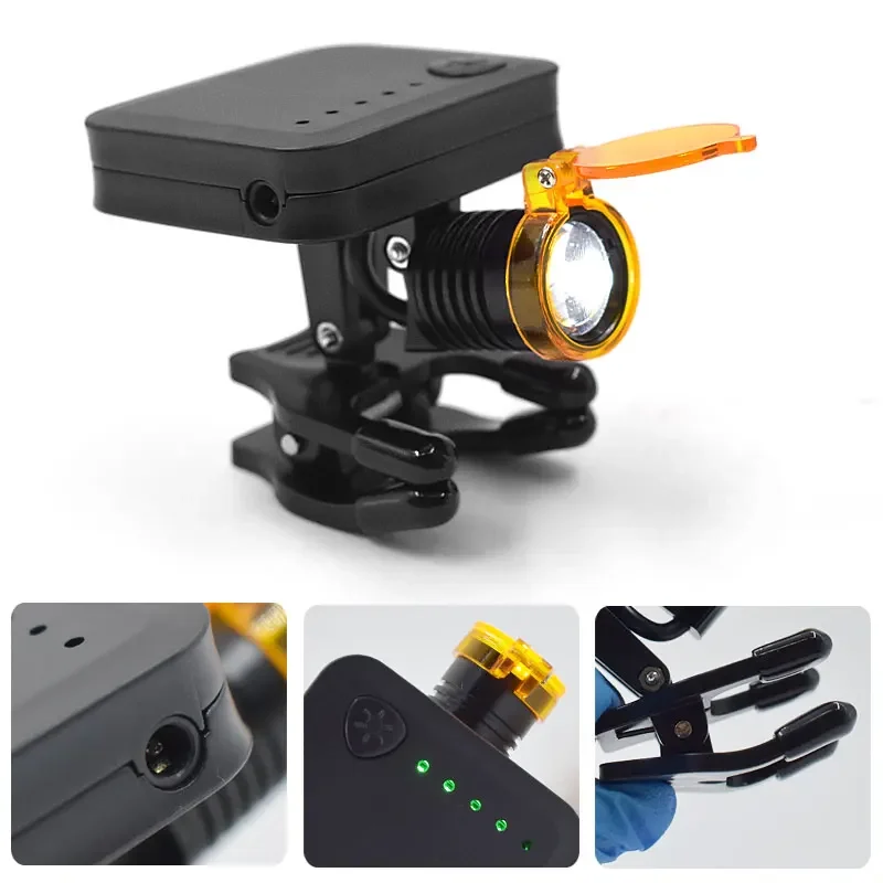 Wireless  Headlight Clip-on Headlamp With Optical Filter for Dental Lab Surgical Medical ENT Integrated Headlamp