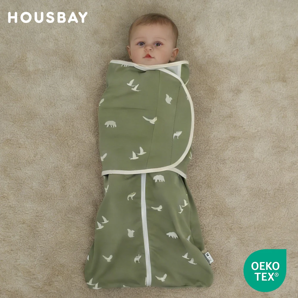 

Детский спальный мешок со съемной пленкой для новорожденных 0-6 месяцев, 100% хлопок, мягкие летние тонкие дышащие детские спальные мешки с животным принтом