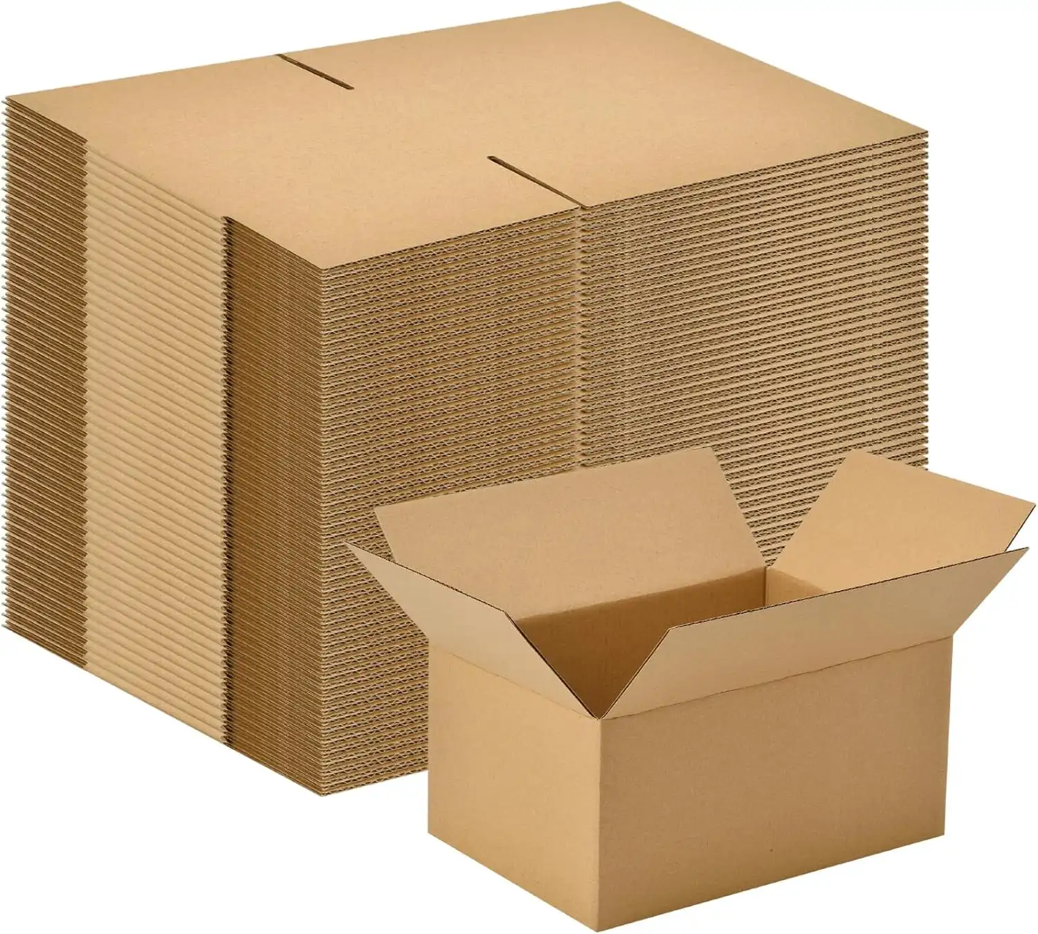 100-Pack Corrugated Cardboard Shipping Boxes   8x6x4