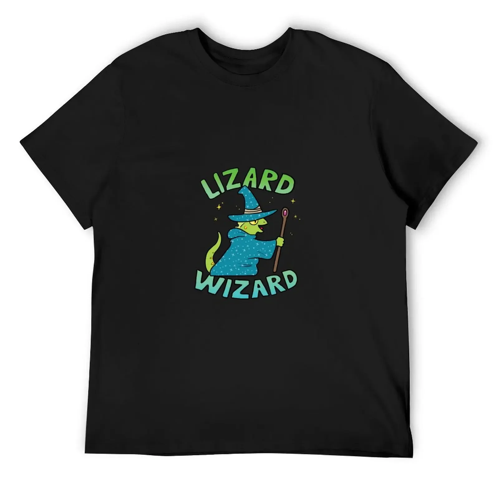 

Lizard Wizard T-Shirt tops hippie clothes graphics korean fashion t shirt men 100℅ cotton