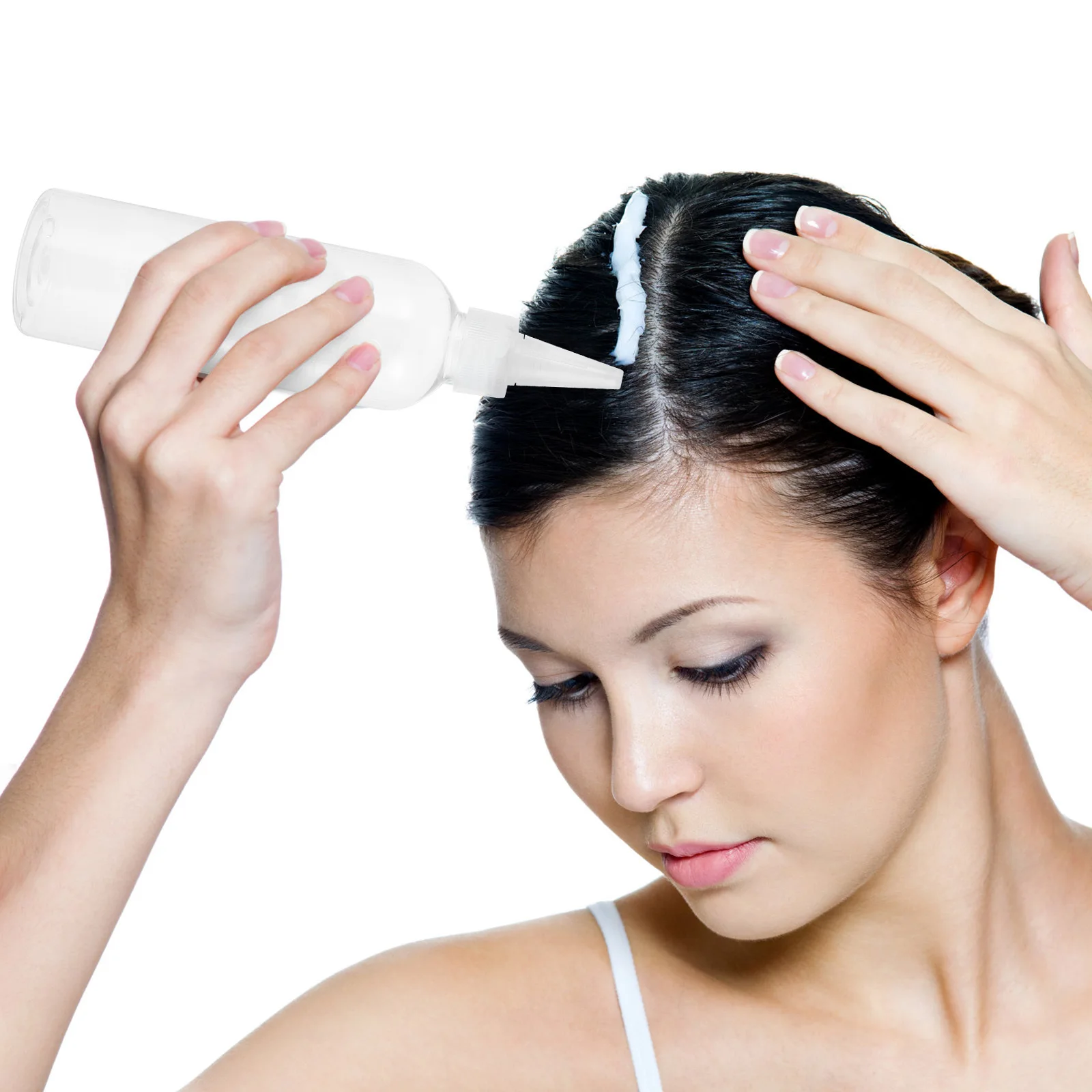 10 garrafas plásticas dos pces multiuso boca pontiaguda espremer garrafas para tintura de cabelo cuidados com o cabelo óleos essenciais aplicador de loção