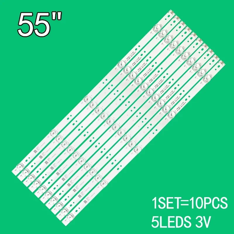 

10PCS 540mm LED TV accessory for 55 "3V 5 lamp square lens JL. D55051330-105ES-V01D