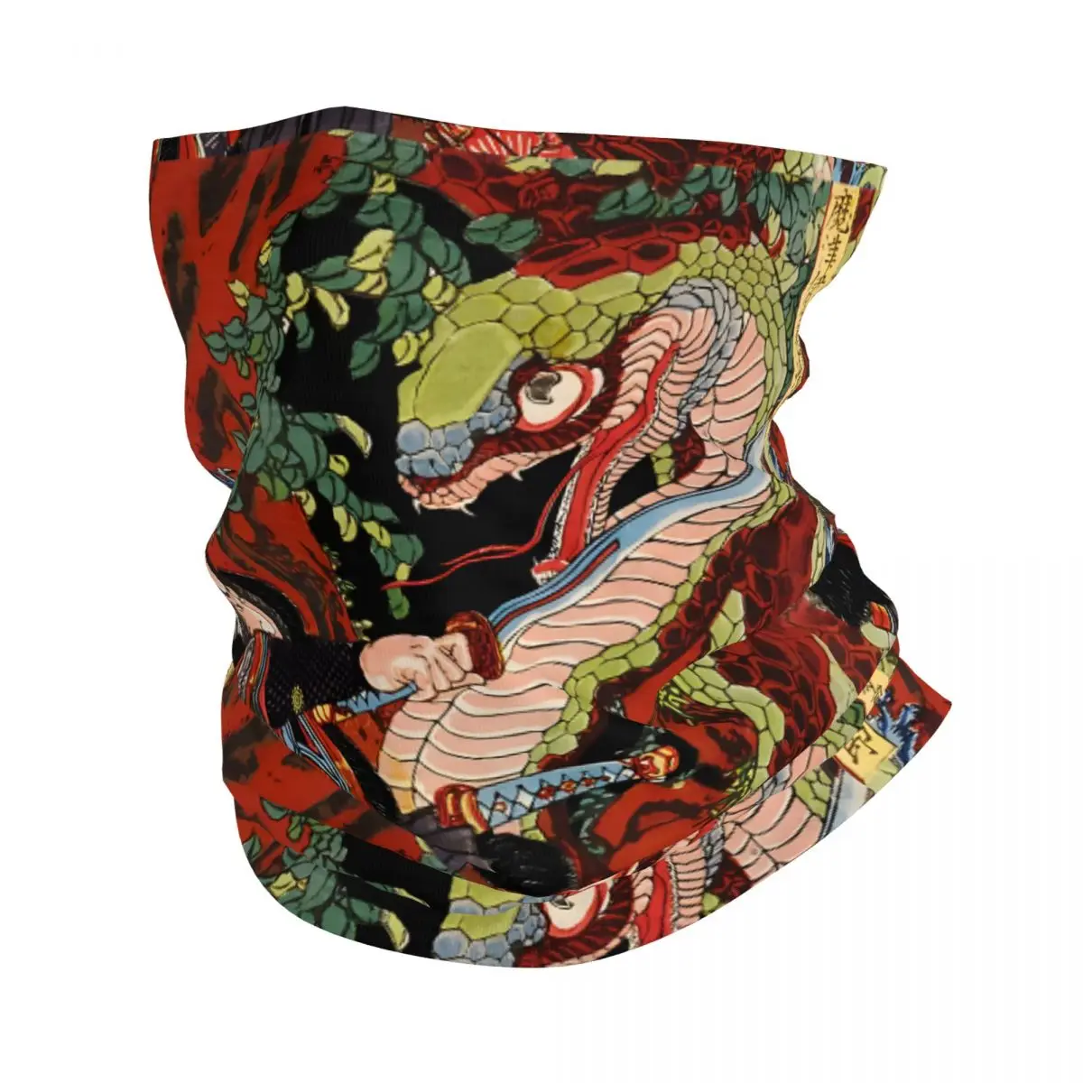 SAMURAI FIGHTS GIANT SNAKE Mouse Pad Bandana Neck Gaiter Printed Balaclavas Wrap Scarf Multifunctional Cycling Running Men Adult