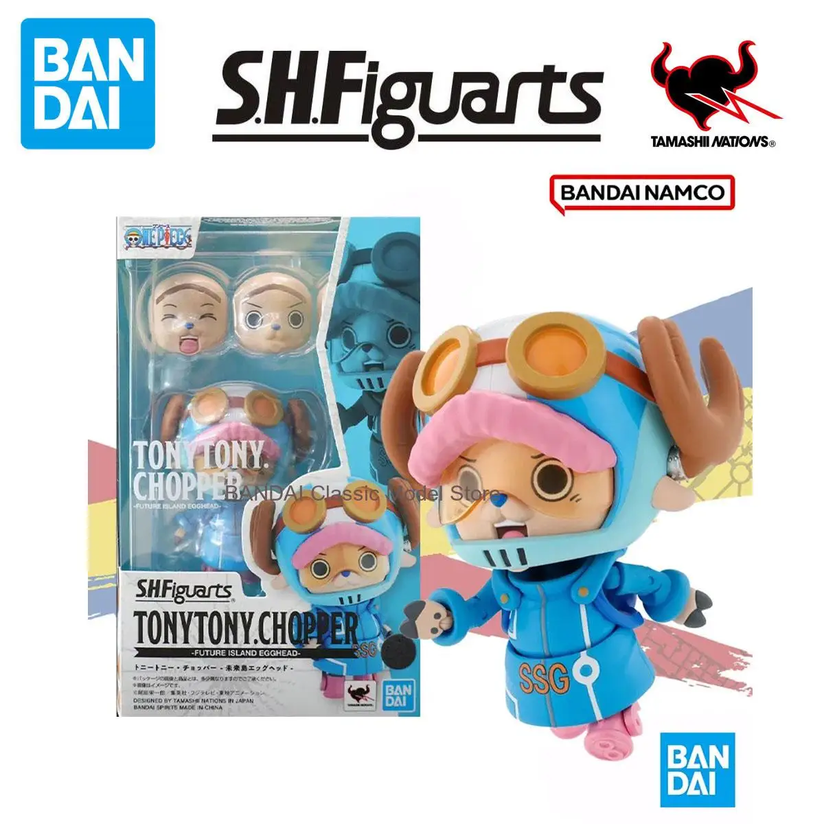 

BANDAI original genuine SHFiguarts SHF One Piece series Tony Tony Chopper Future Island EGGHEAD anime collection model toy gift