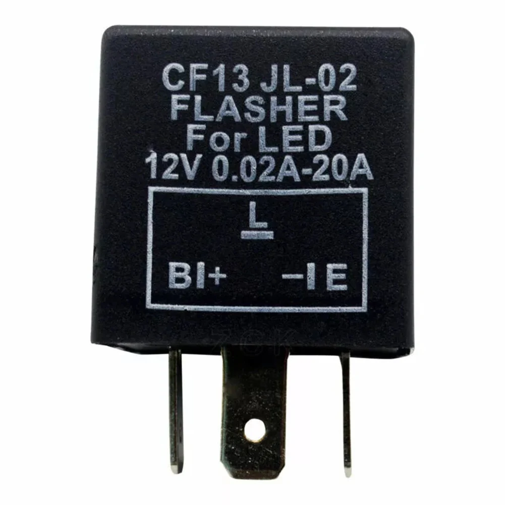 3 Pin Car Flasher Relay for Fixing LED Light Hyper Flash Turn Signal Issues 12V 90 Times per Minute Blinking Frequency