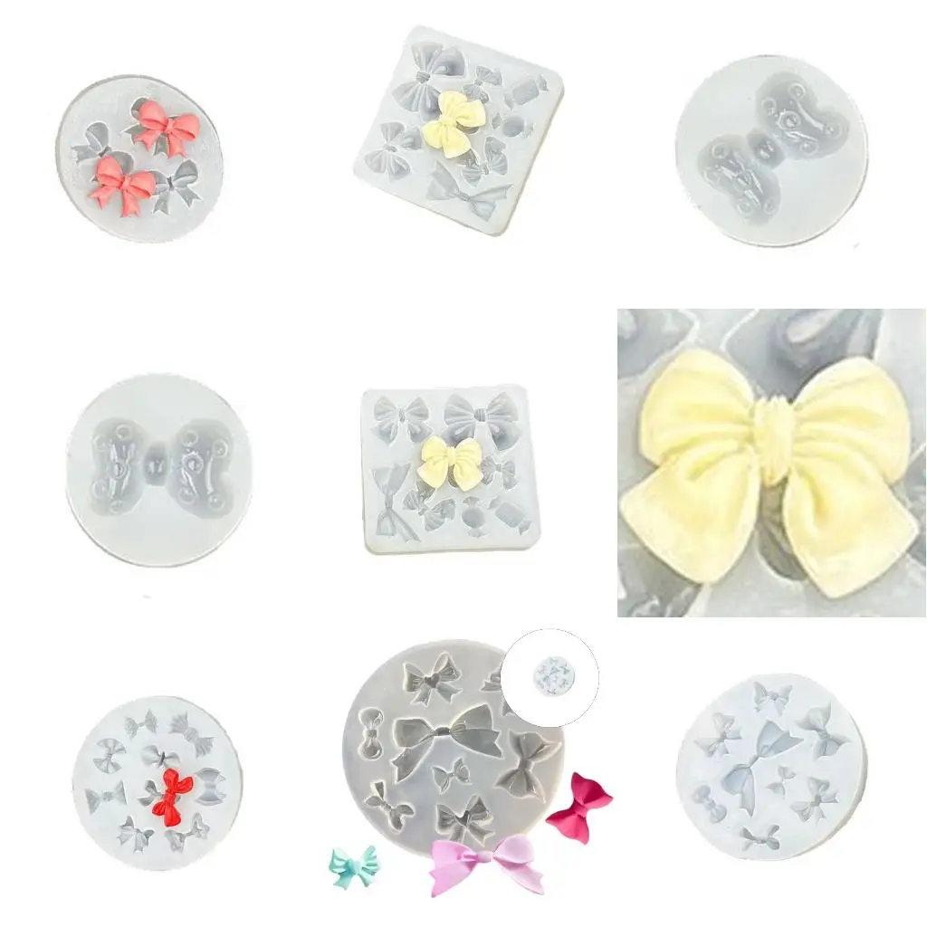Silicone Handmade Pendant Molds Crafting Supplies Bowknot for Resin Art Crafting and Home Decorating Projects