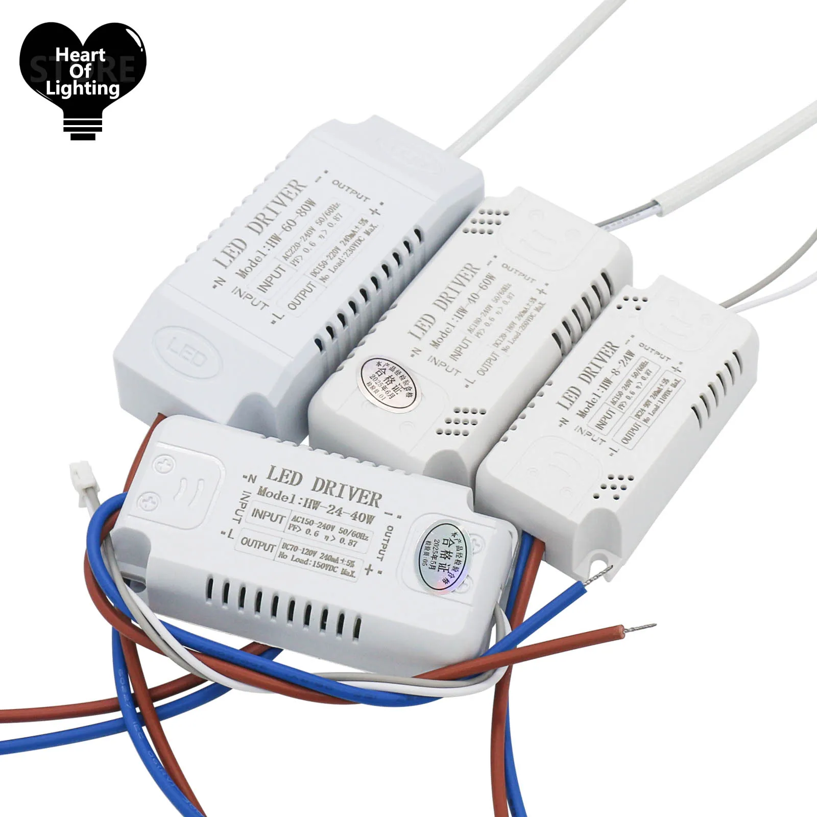 LED Driver 230mA 240mA 8-24W 24-40W 40-60W 60-80W LED Constant Current Driver Power Unit Supply LED Lighting Transformer AC 220V