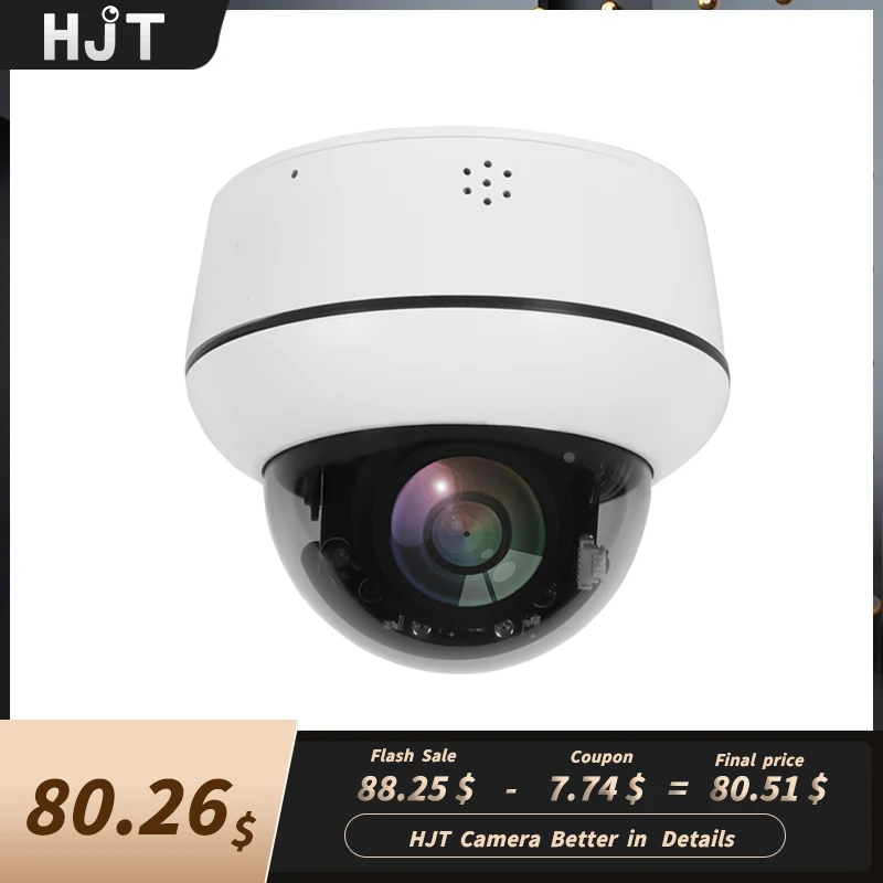 

HJT 5MP PoE 4K Camera 5X Optical Zoom IP camera Human/Car Detection Audio Recording IP66 8MP HD Smart Home Security Cam CamHi