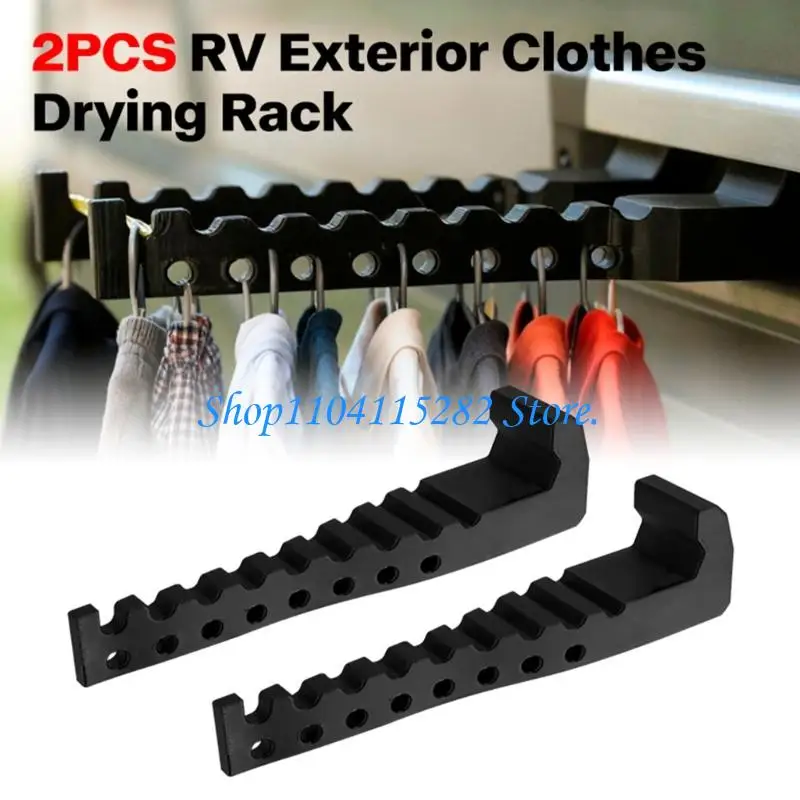 

2 Pieces Plastic Clothes Rack Outdoor Camping Gear Easy to Install & Store