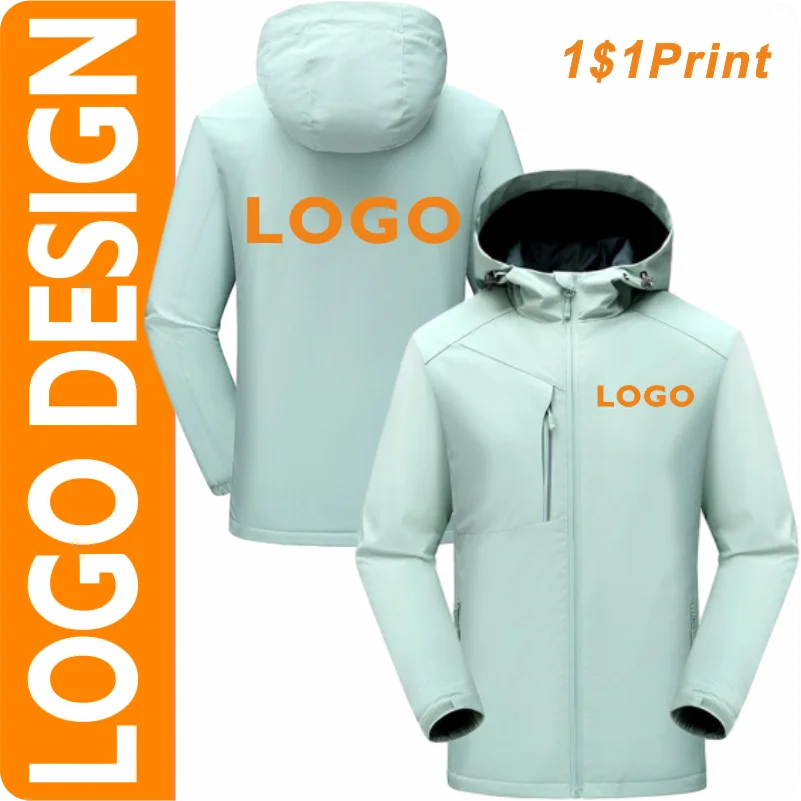 Customized Waterproof Mountaineering Windbreaker For Men And Women With Custom Logo Printing Hiking Outdoor Windproof Jacket